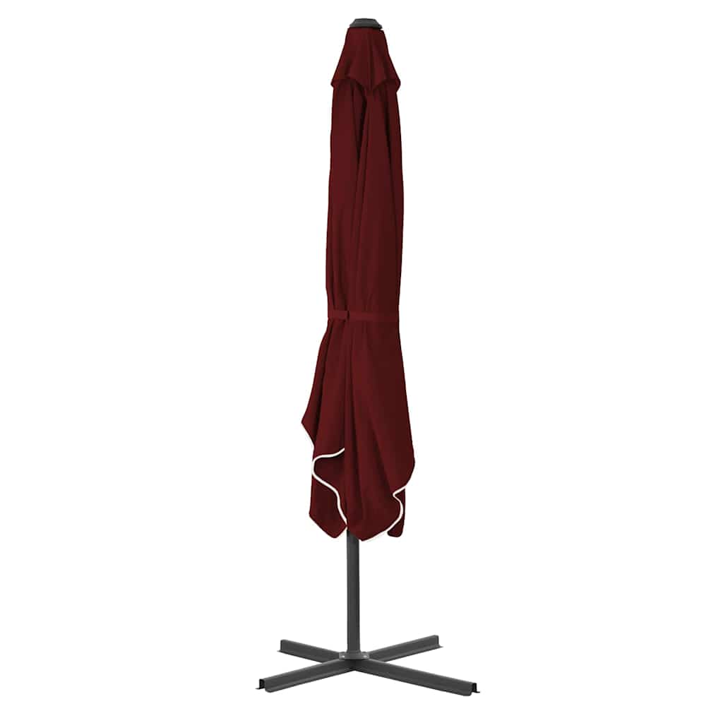 Garden Parasol | Bordeaux Red | Fabric, Powder-coated steel | 250x250 cm
