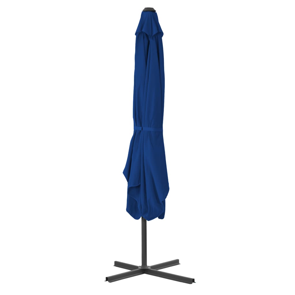 vidaXL Garden Parasol with Steel Pole Blue 250x250x230 cm