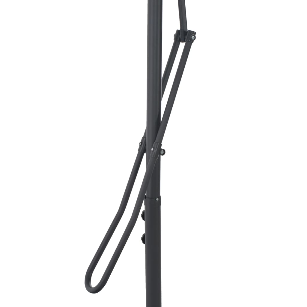 Garden Parasol | Black | Polyester, Powder-Coated Steel | Large