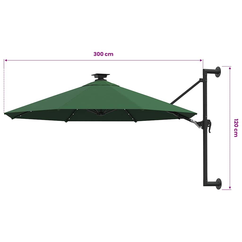 Garden Parasol | Green | Polyester | Large | Tiltable | Garden Parasol