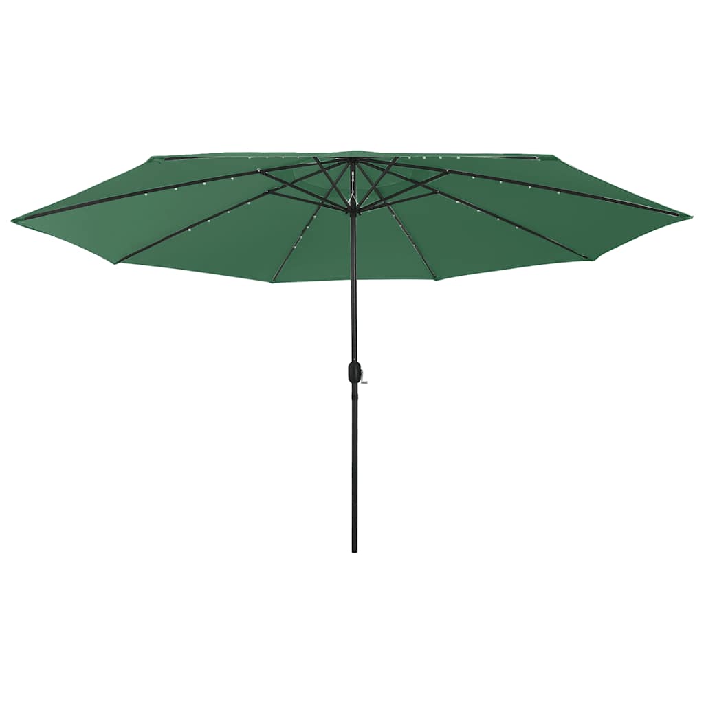 Garden Parasol with LED Lights 400 cm Green