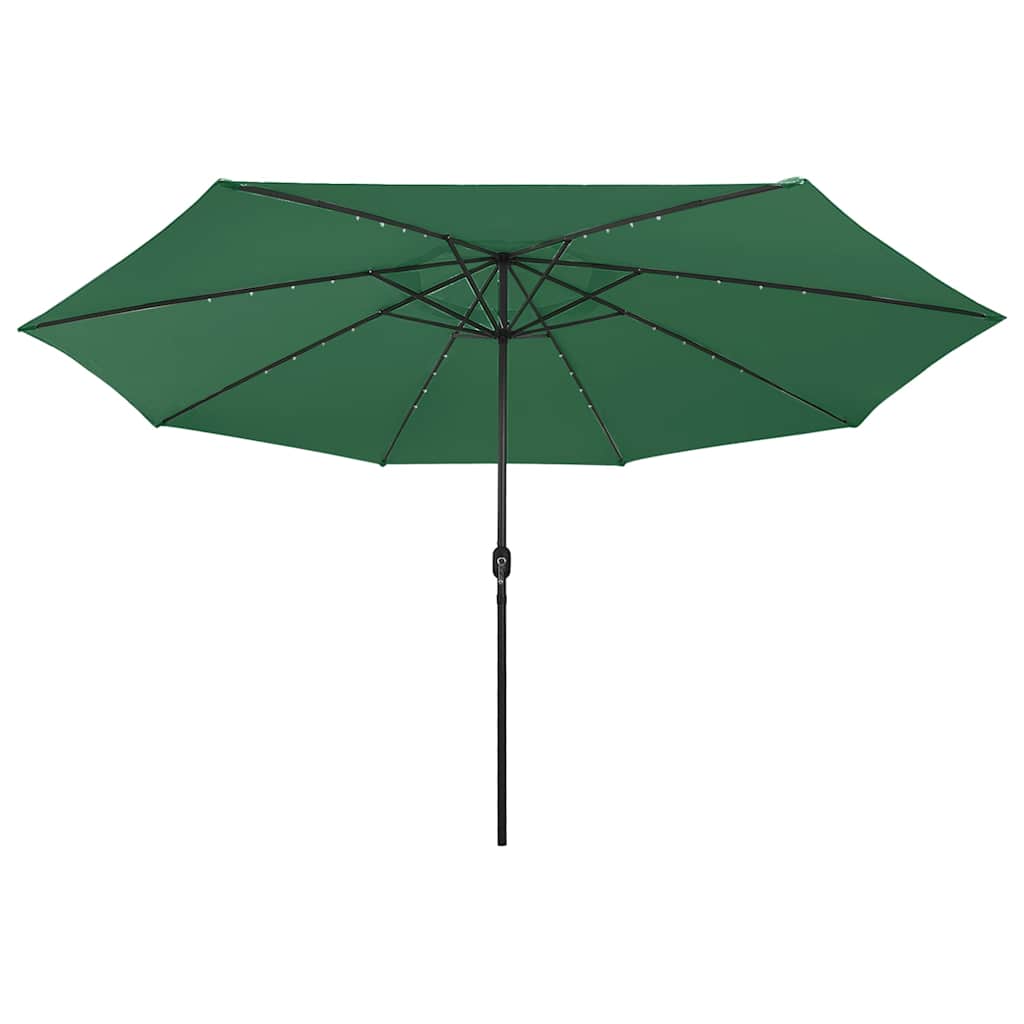 Garden Parasol with LED Lights 400 cm Green