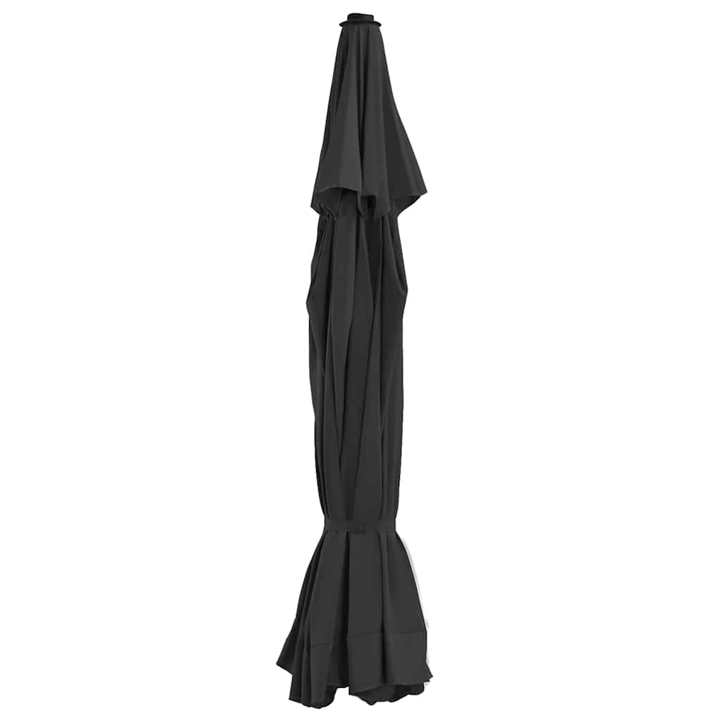 Replacement Fabric for Outdoor Parasol Black 515 cm