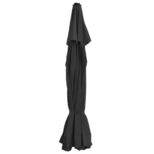 Replacement Fabric for Outdoor Parasol Black 515 cm