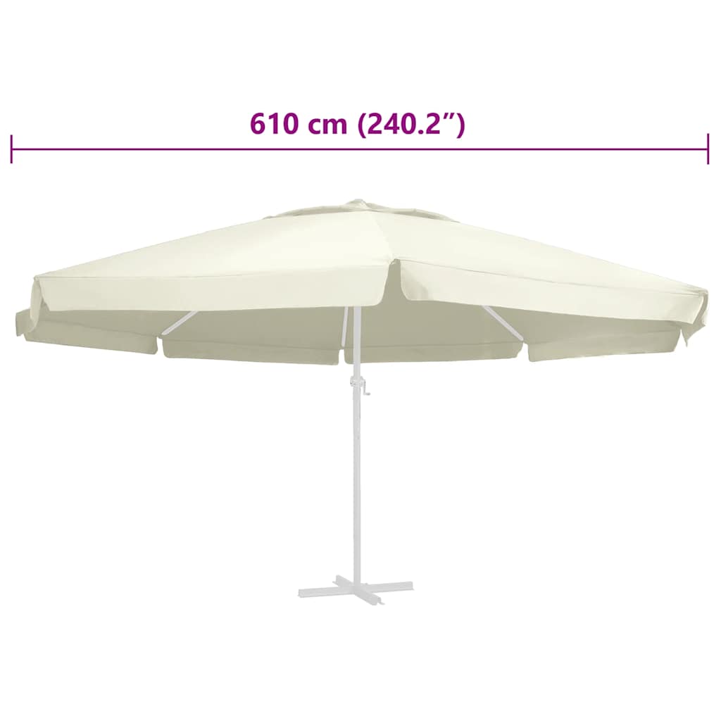 Replacement Fabric for Outdoor Parasol Sand 610 cm