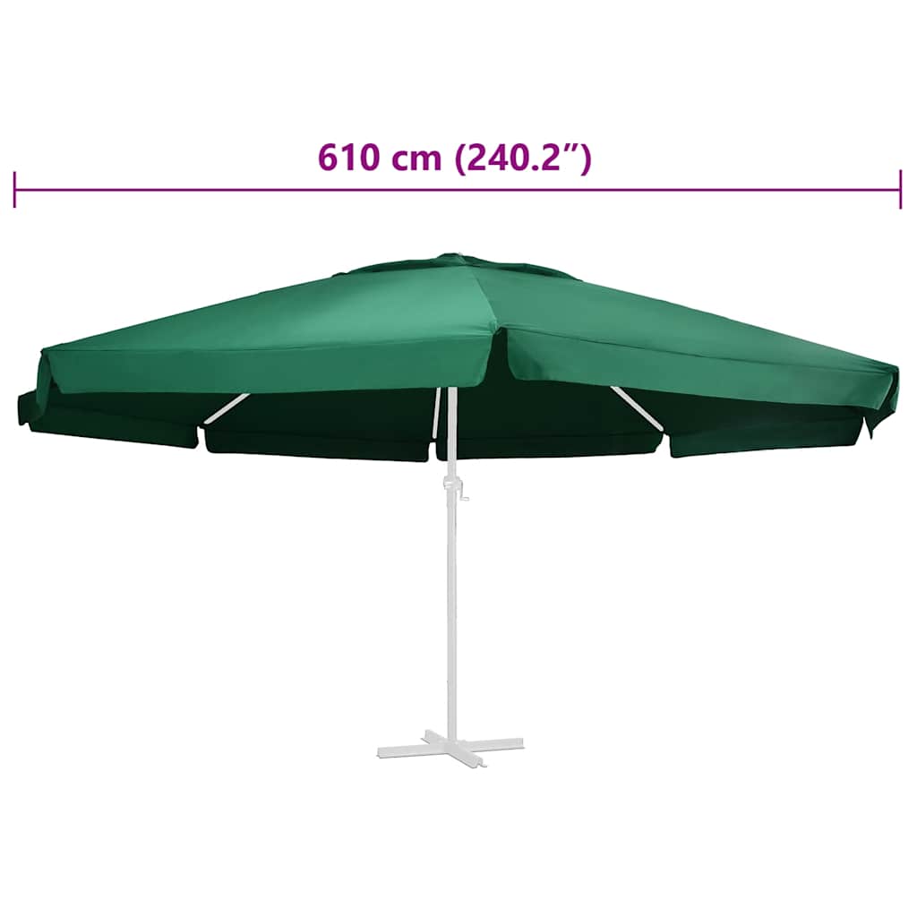 Replacement Fabric for Outdoor Parasol Green 610 cm