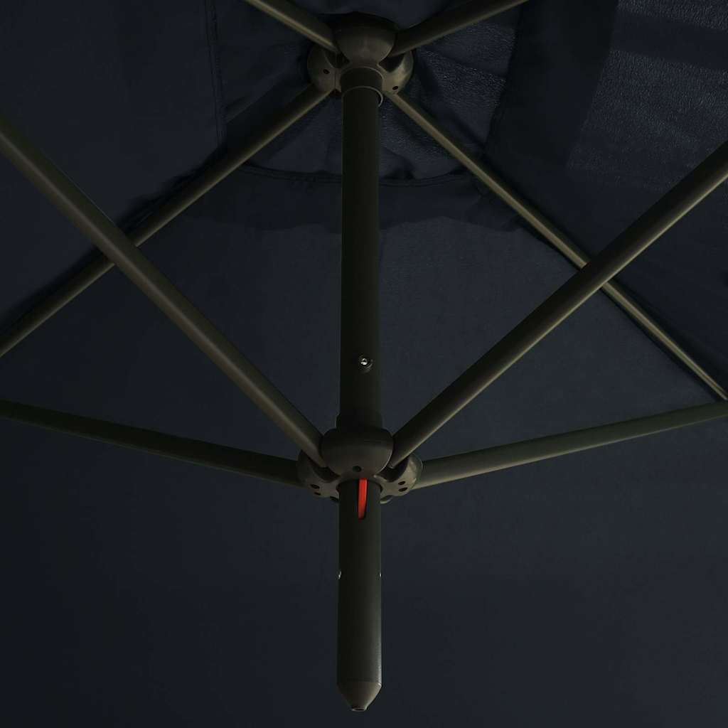 Double Garden Parasol with Steel Pole Anthracite 600x300 cm