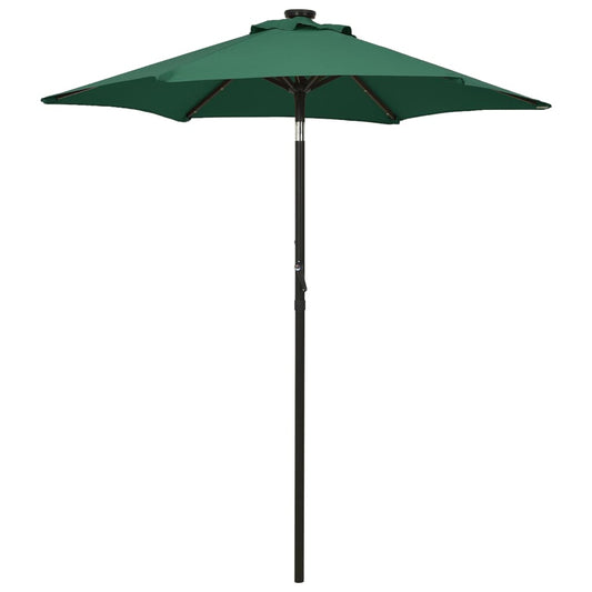 Garden Parasol | Green and dark grey | Polyester, Aluminium