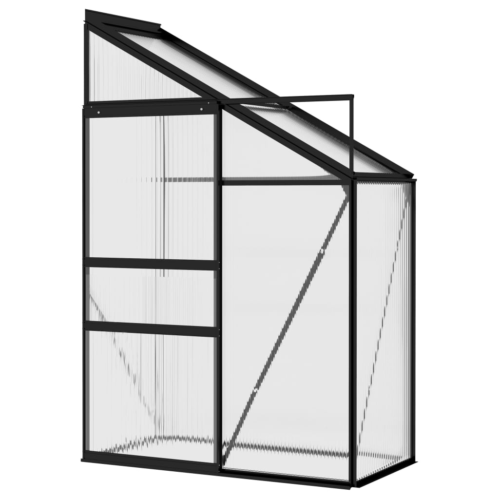 vidaXL Greenhouse Anthracite Aluminium 1.38 m³