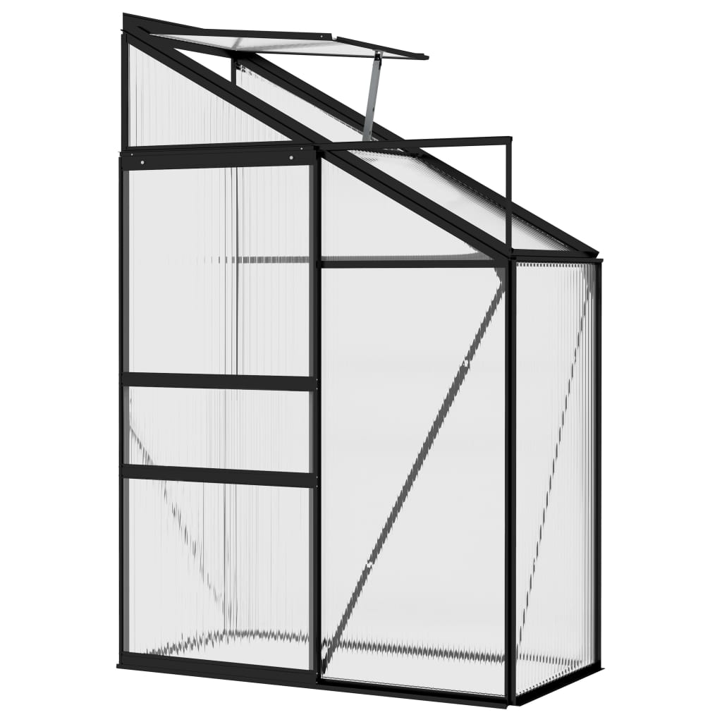 vidaXL Greenhouse Anthracite Aluminium 1.38 m³