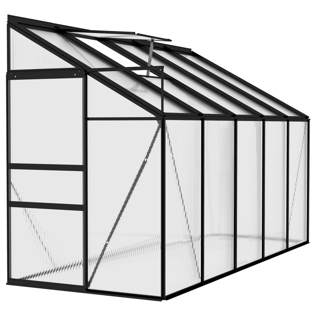 vidaXL Greenhouse Anthracite Aluminium 6.23 m³