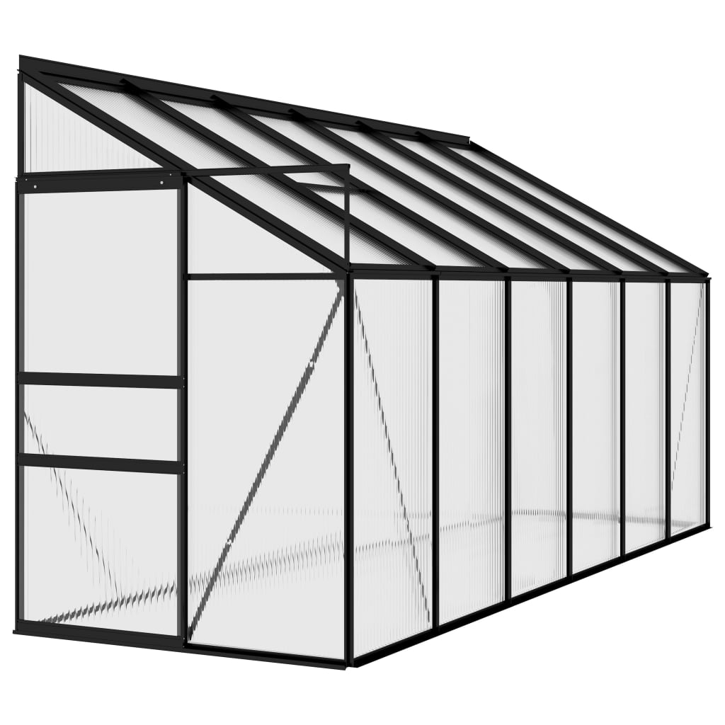 vidaXL Greenhouse Anthracite Aluminium 7.44 m³