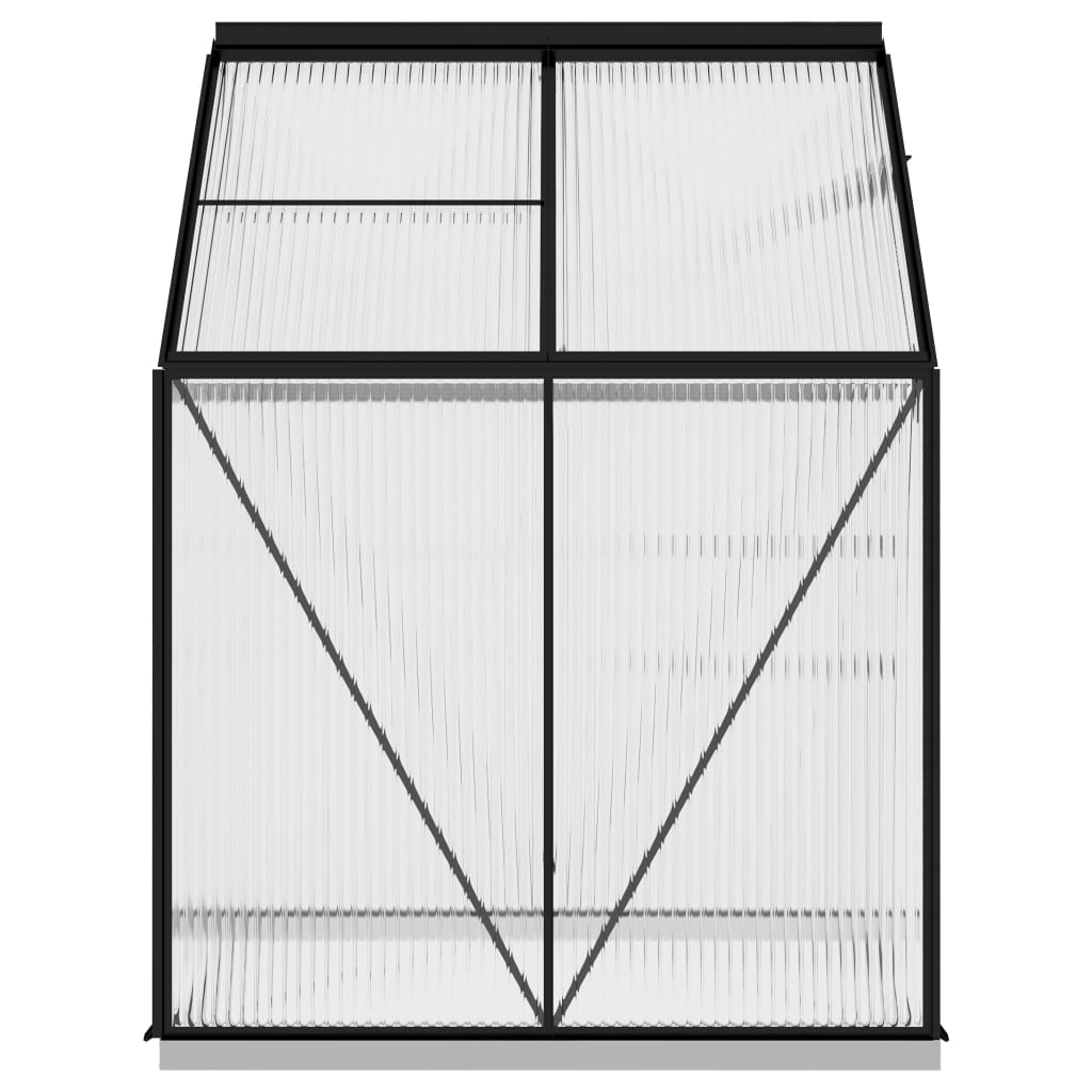 vidaXL Greenhouse Anthracite Aluminium 2.47 m²