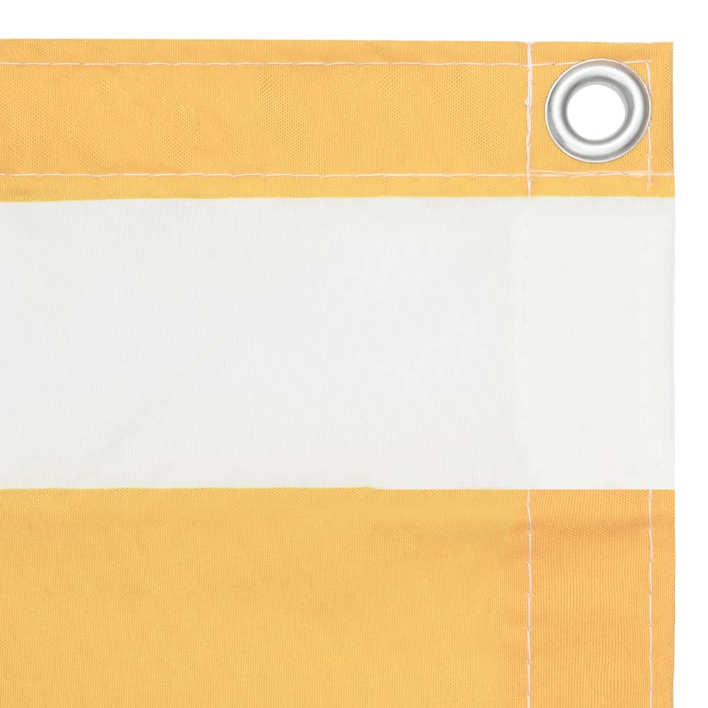 Balcony Screen White and Yellow 120x300 cm Oxford Fabric
