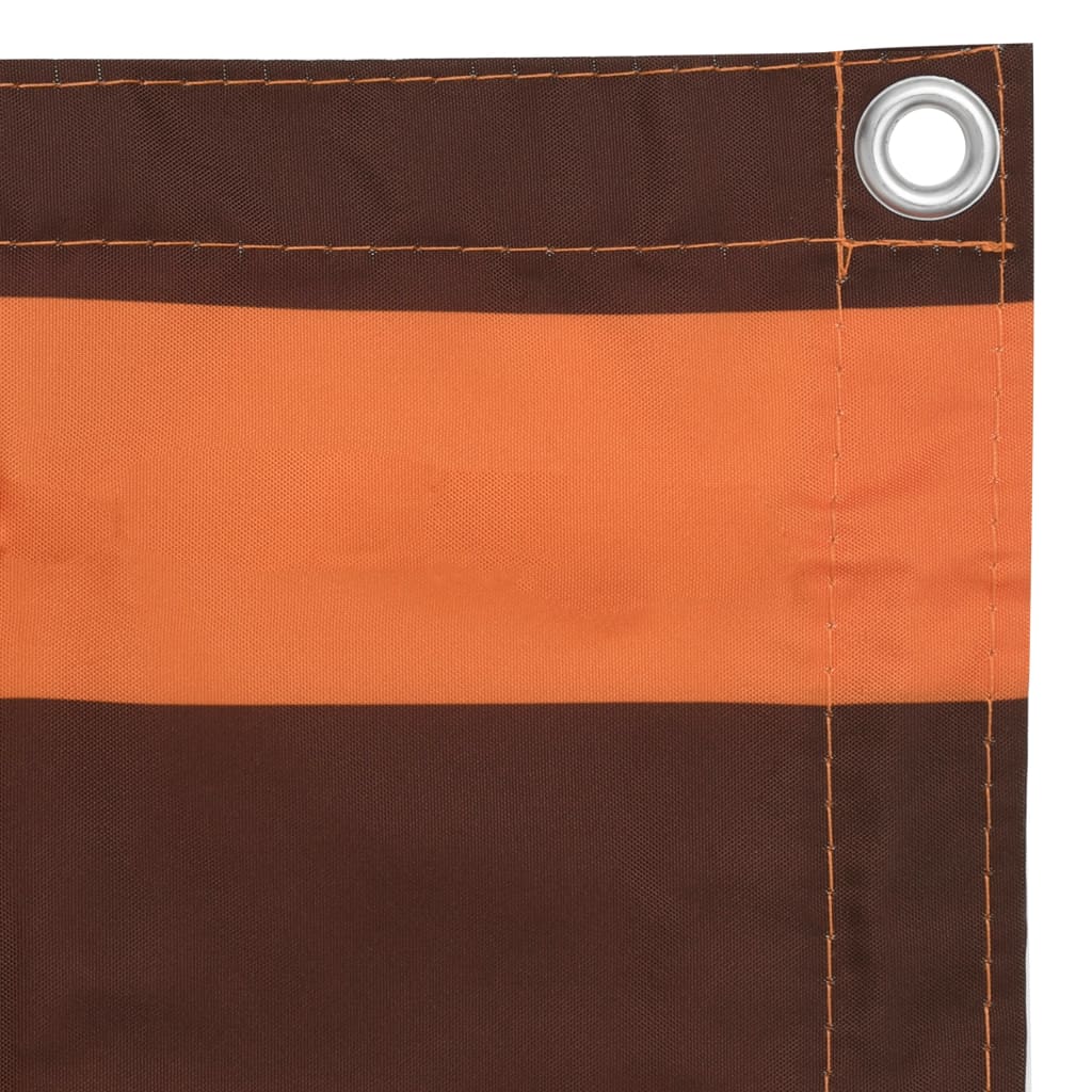 vidaXL Balcony Screen Orange and Brown 75x400 cm Oxford Fabric