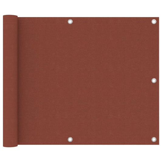 Balcony Screen Terracotta 75x300 cm Oxford Fabric