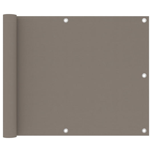 Balcony Screen Taupe 75x400 cm Oxford Fabric