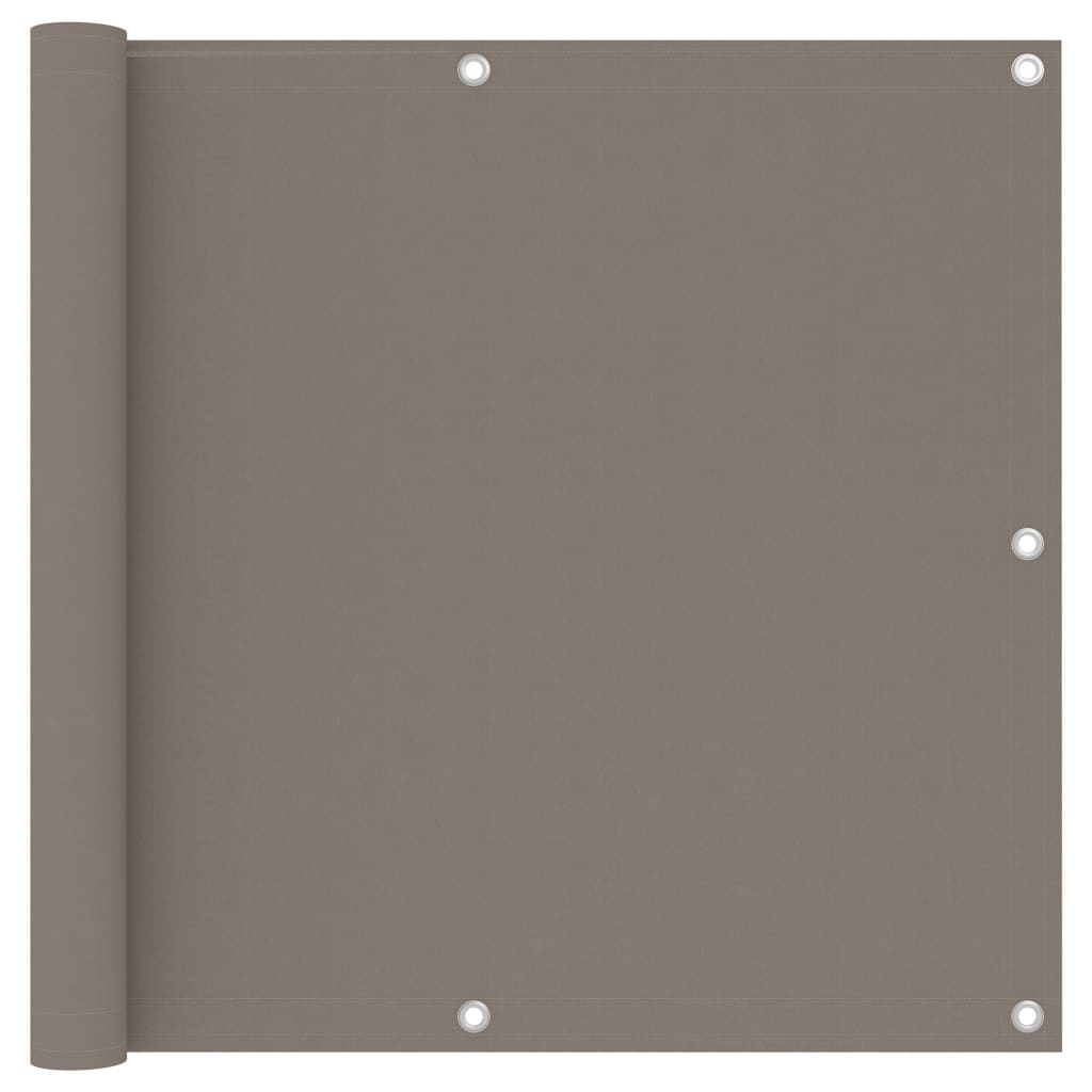 vidaXL Balcony Screen Taupe 90x400 cm Oxford Fabric