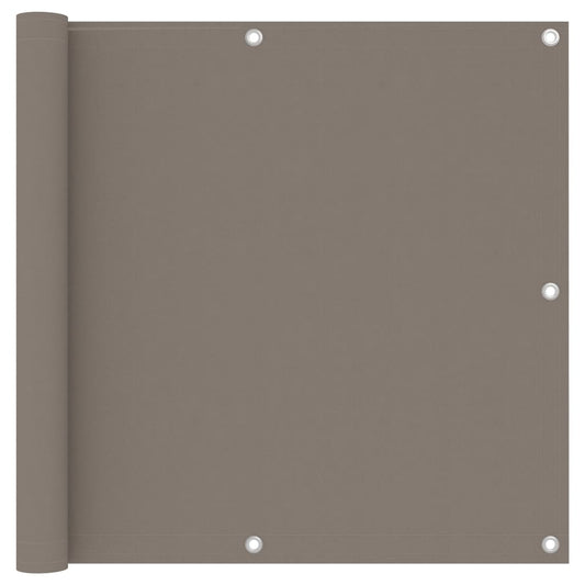 vidaXL Balcony Screen Taupe 90x400 cm Oxford Fabric