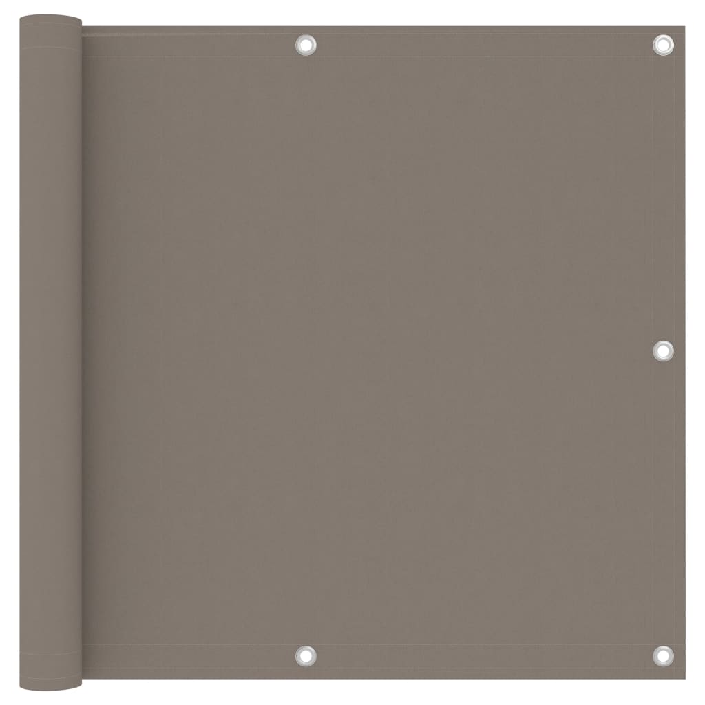 vidaXL Balcony Screen Taupe 90x500 cm Oxford Fabric