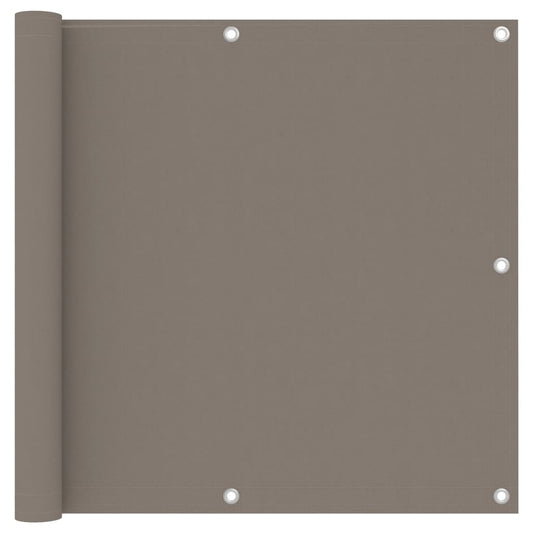 vidaXL Balcony Screen Taupe 90x500 cm Oxford Fabric