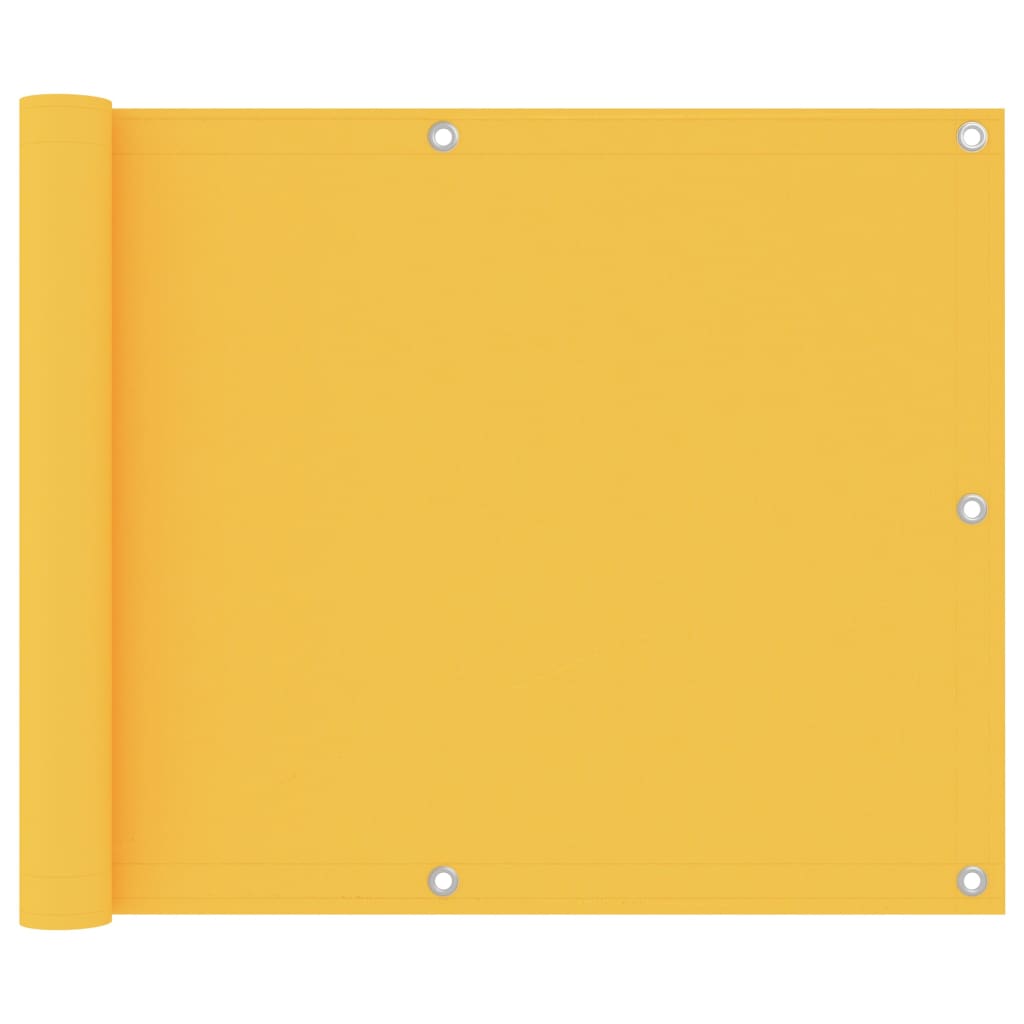 Balcony Screen Yellow 75x400 cm Oxford Fabric