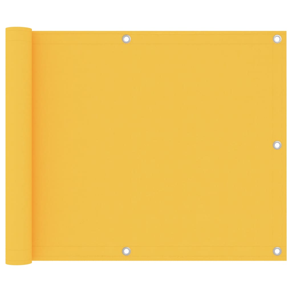 Balcony Screen Yellow 75x600 cm Oxford Fabric
