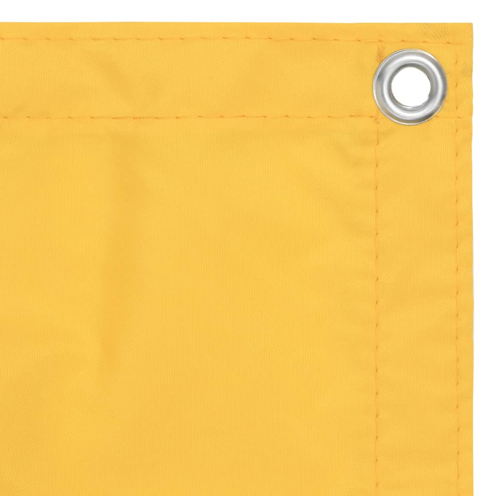 Balcony Screen Yellow 75x600 cm Oxford Fabric