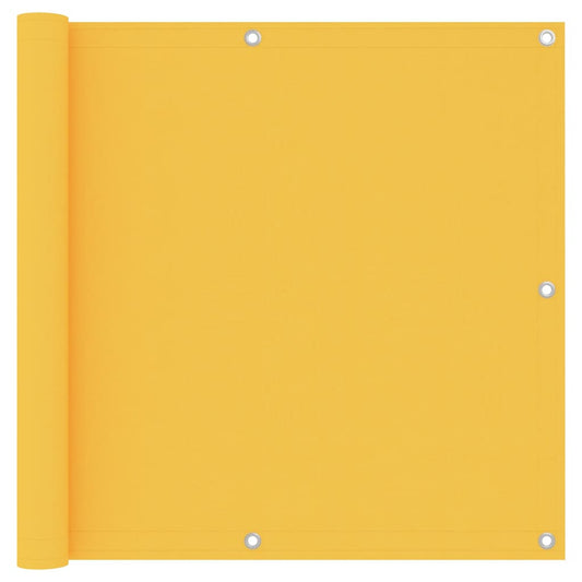 vidaXL Balcony Screen Yellow 90x500 cm Oxford Fabric