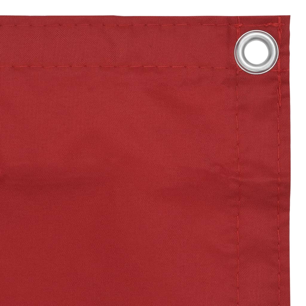 vidaXL Balcony Screen Red 75x500 cm Oxford Fabric