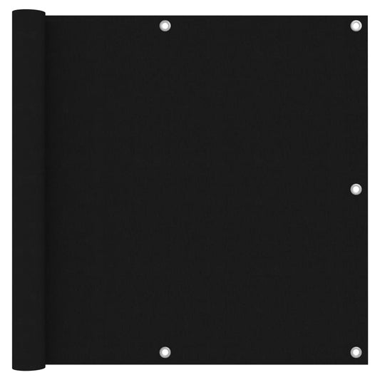 Balcony Screen Black 90x500 cm Oxford Fabric