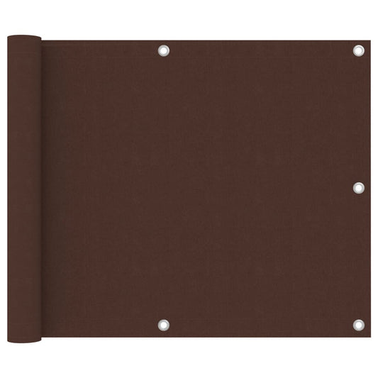 Balcony Screen Brown 75x500 cm Oxford Fabric