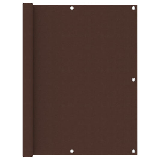Balcony Screen Brown 120x500 cm Oxford Fabric