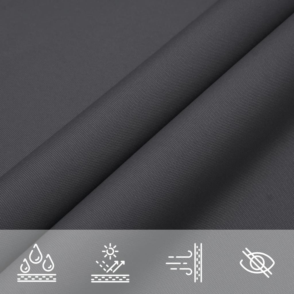 Sunshade Sail Oxford Fabric Rectangular 5x6 m Anthracite