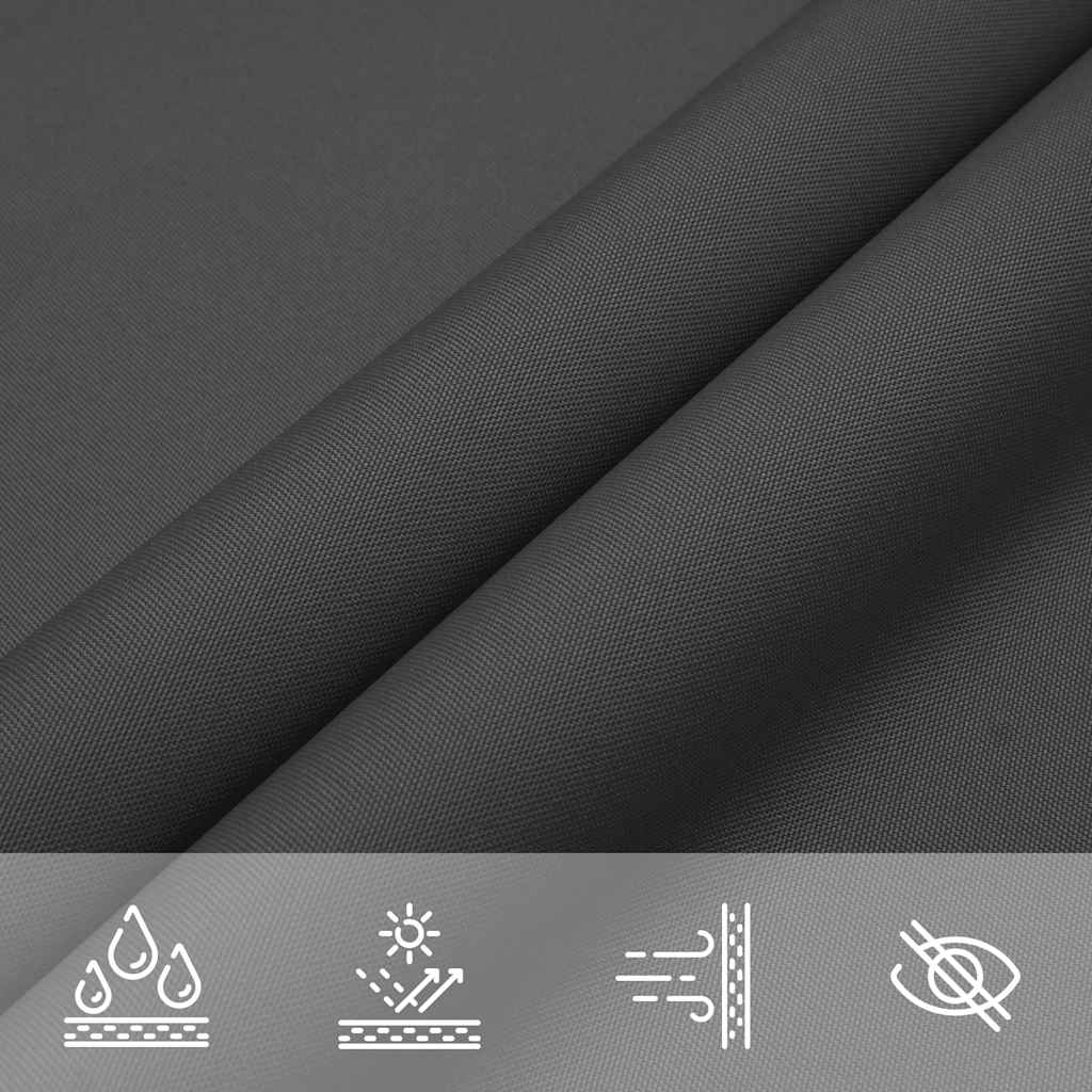 Sunshade Sail Oxford Fabric Triangular 3x4x4 m Anthracite