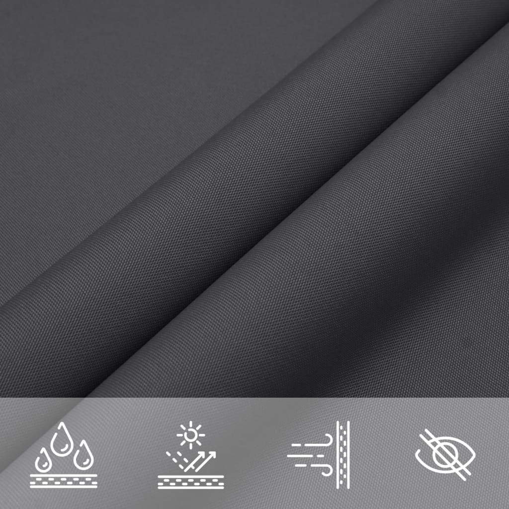 Sunshade Sail Oxford Fabric Triangular 5x6x6 m Anthracite