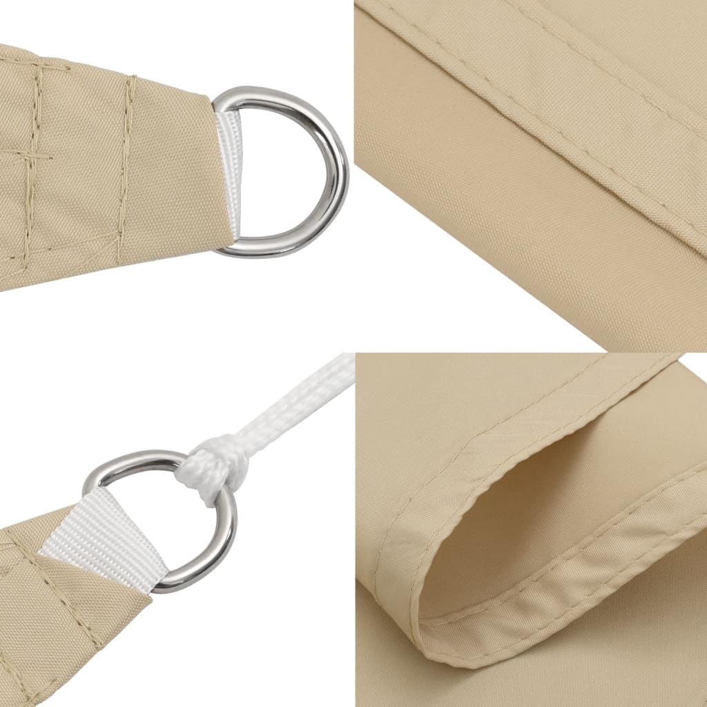 vidaXL Sunshade Sail Oxford Fabric Square 5x5 m Beige