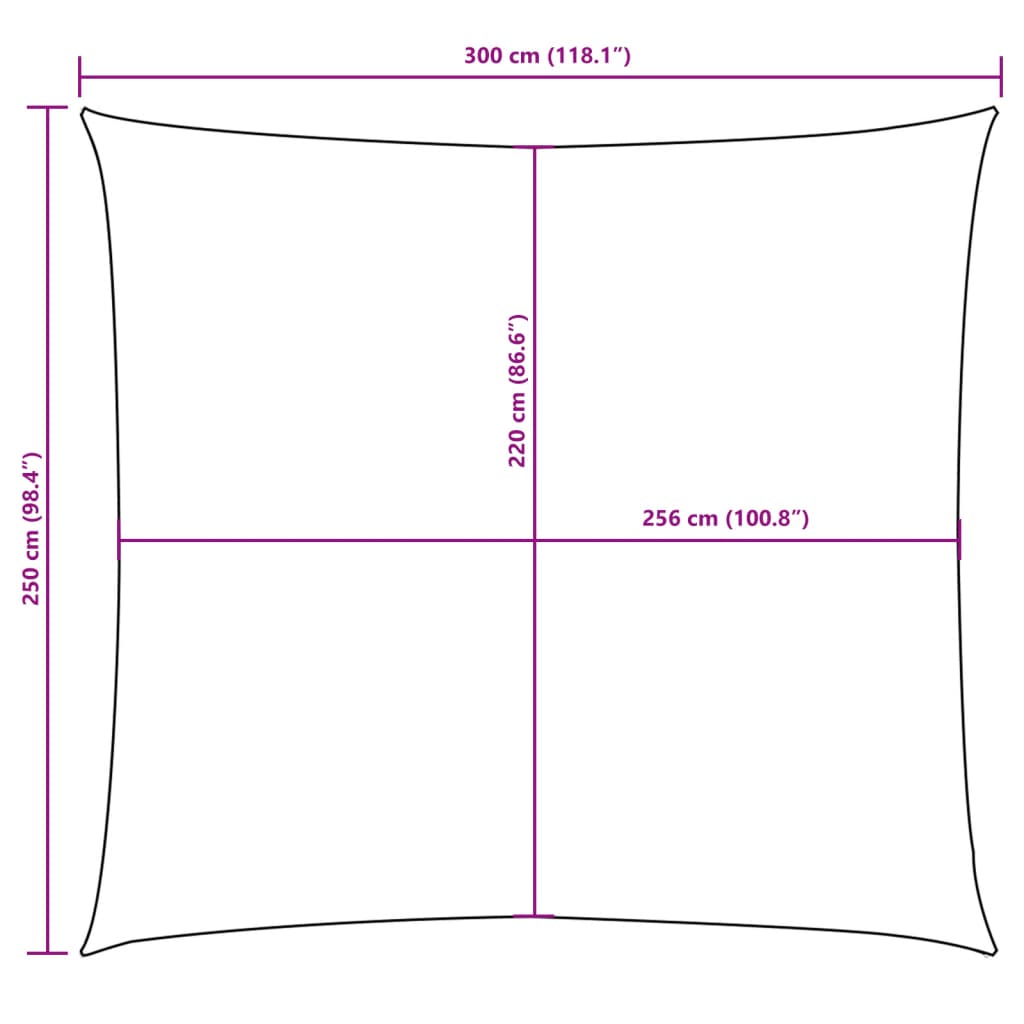 vidaXL Sunshade Sail Oxford Fabric Rectangular 2.5x3 m Beige
