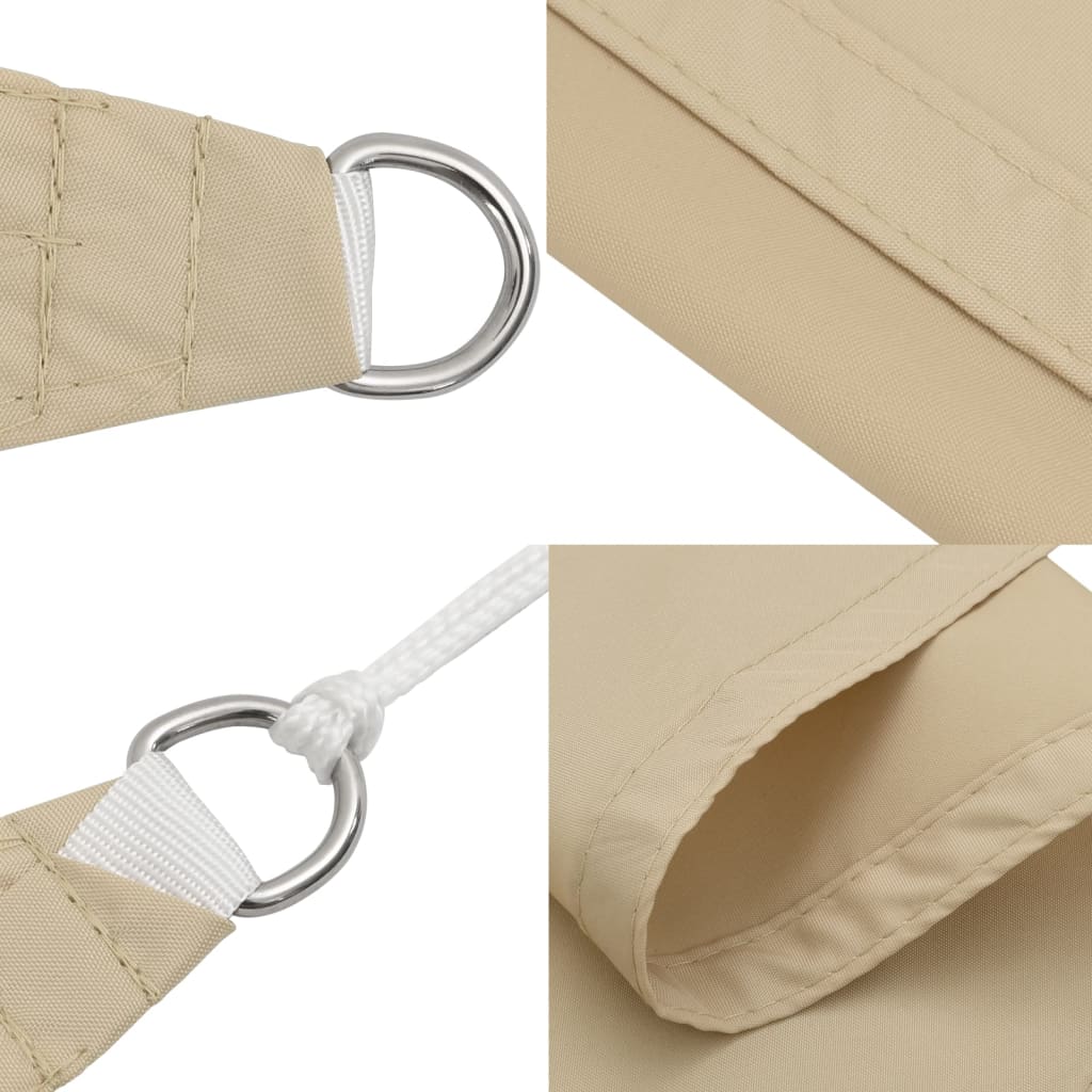 Sunshade Sail Oxford Fabric Triangular 5x7x7 m Beige