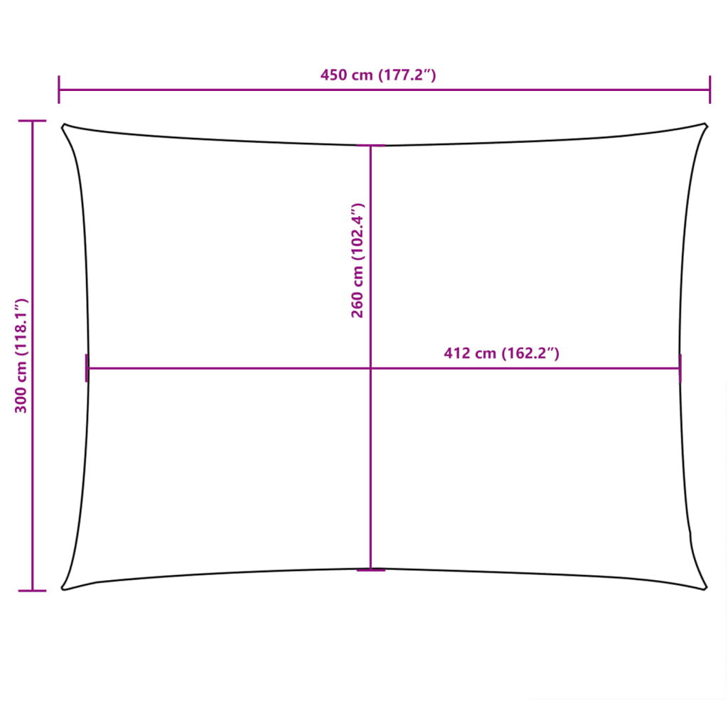 vidaXL Sunshade Sail Oxford Fabric Rectangular 3x4.5 m White