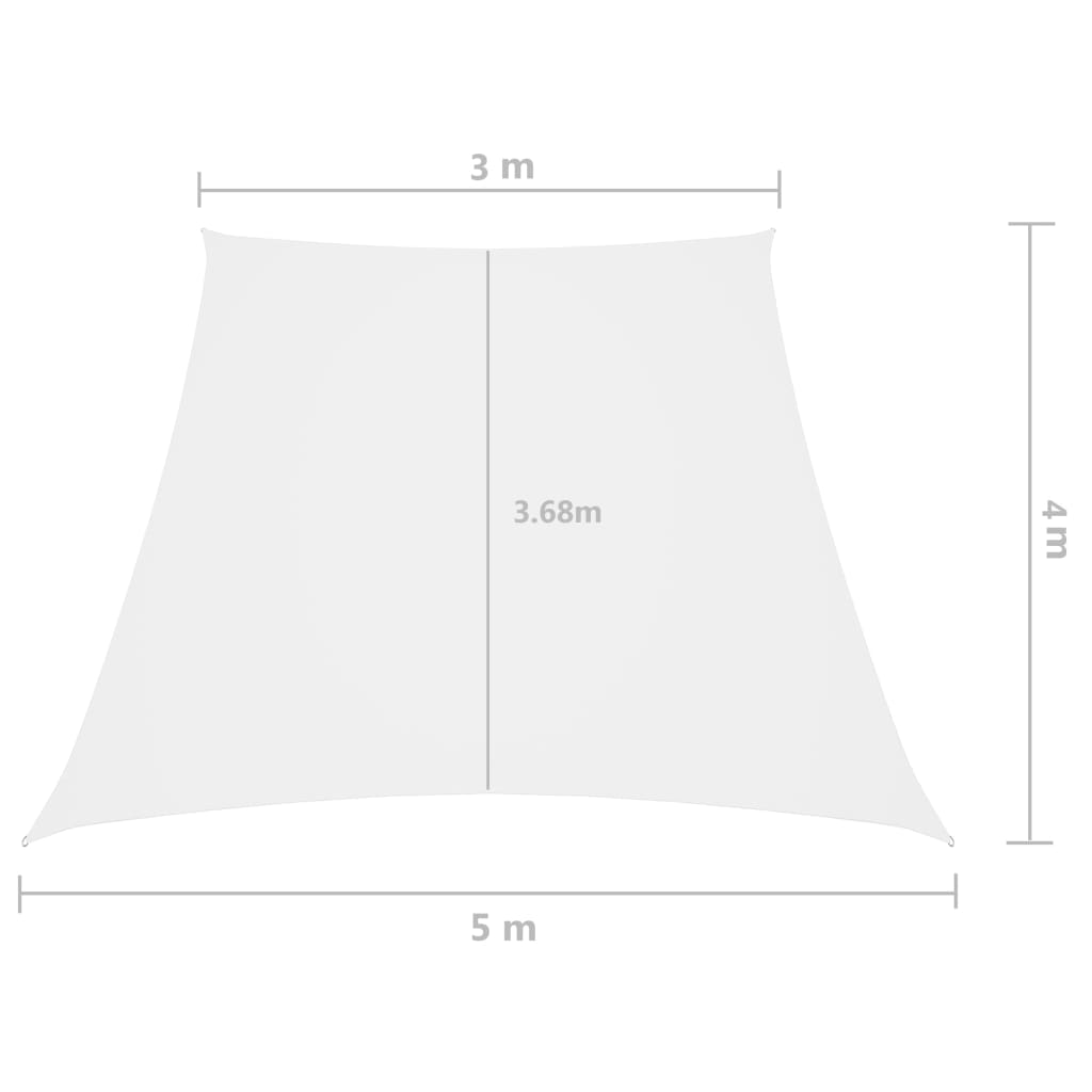Sunshade Sail Oxford Fabric Trapezium 3/5x4 m White