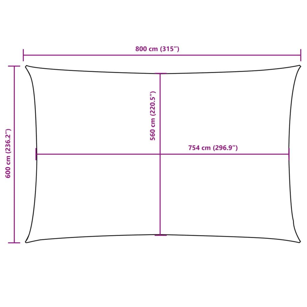 Sunshade Sail Oxford Fabric Rectangular 6x8 m Terracotta