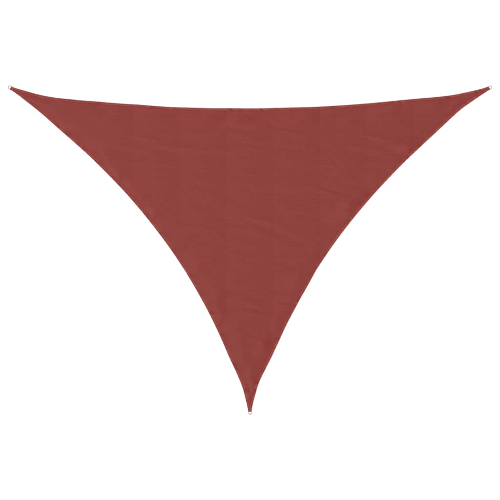 Sunshade Sail Oxford Fabric Triangular 5x6x6 m Terracotta