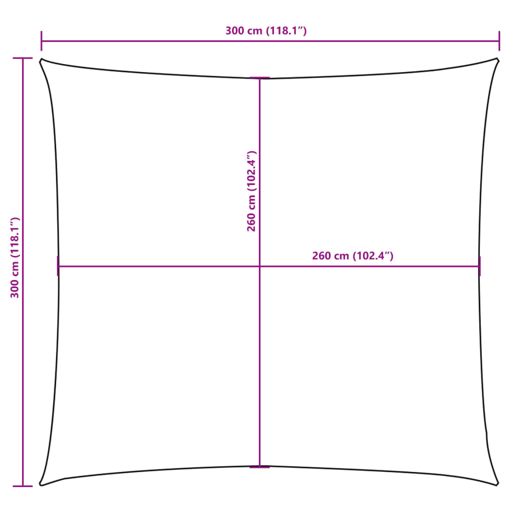 vidaXL Sunshade Sail Oxford Fabric Square 3x3 m Taupe