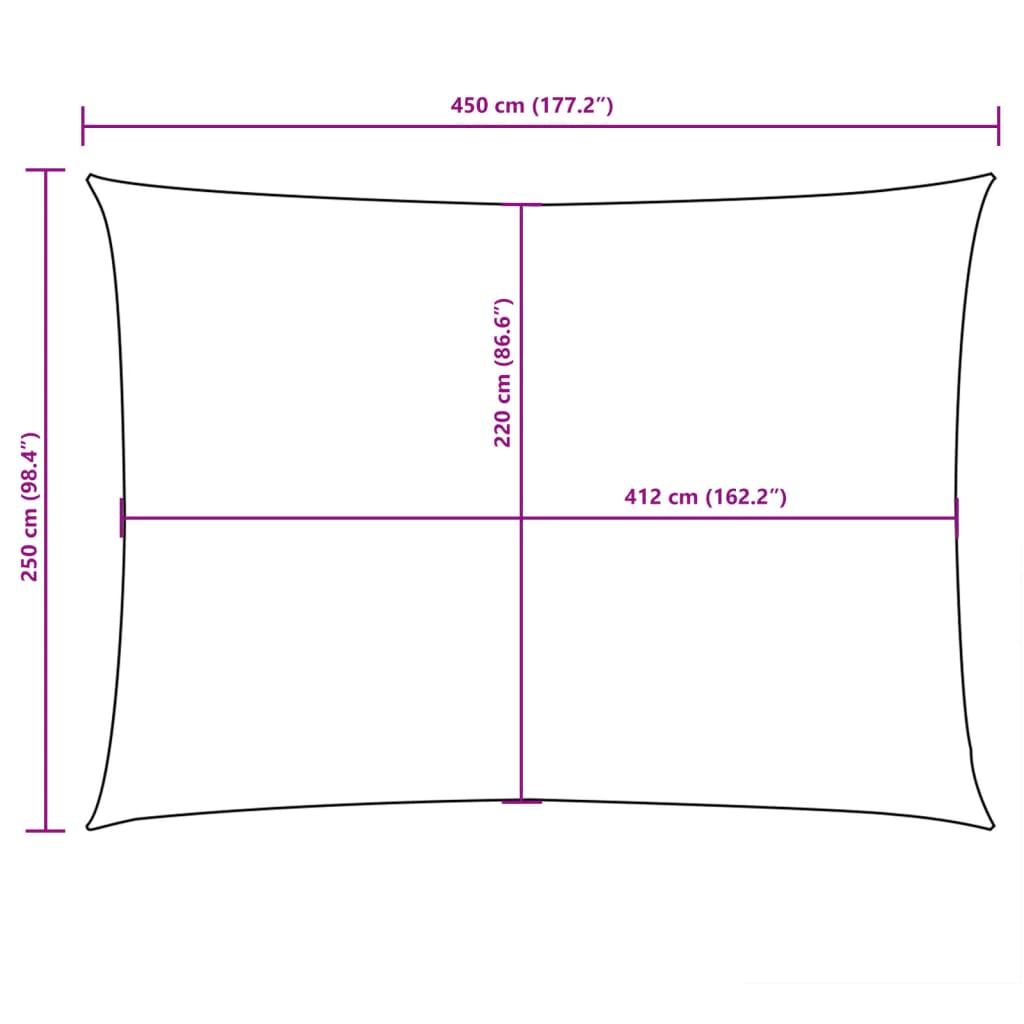 Sunshade Sail Oxford Fabric Rectangular 2.5x4.5 m Taupe