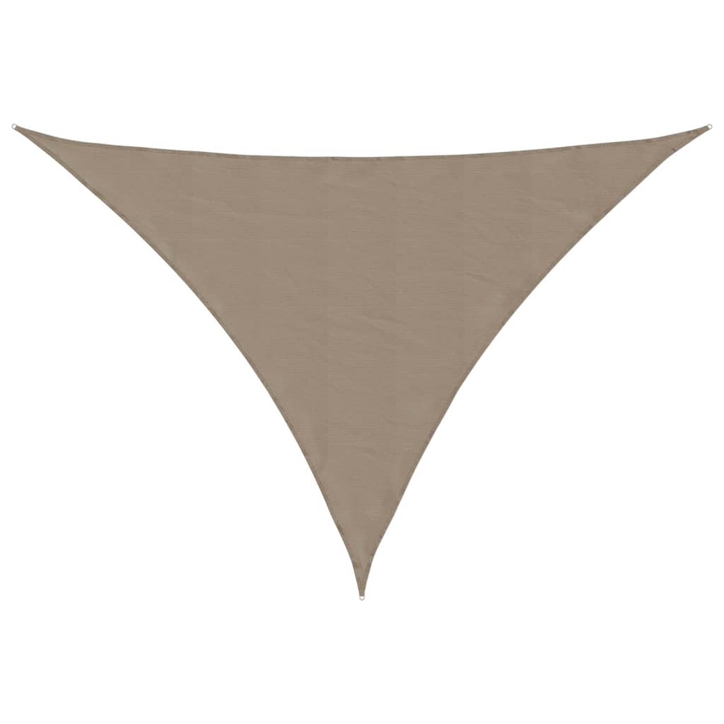 Sunshade Sail Oxford Fabric Triangular 3.5x3.5x4.9 m Taupe