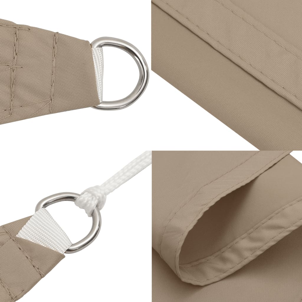 Sunshade Sail Oxford Fabric Triangular 4x5x5 m Taupe