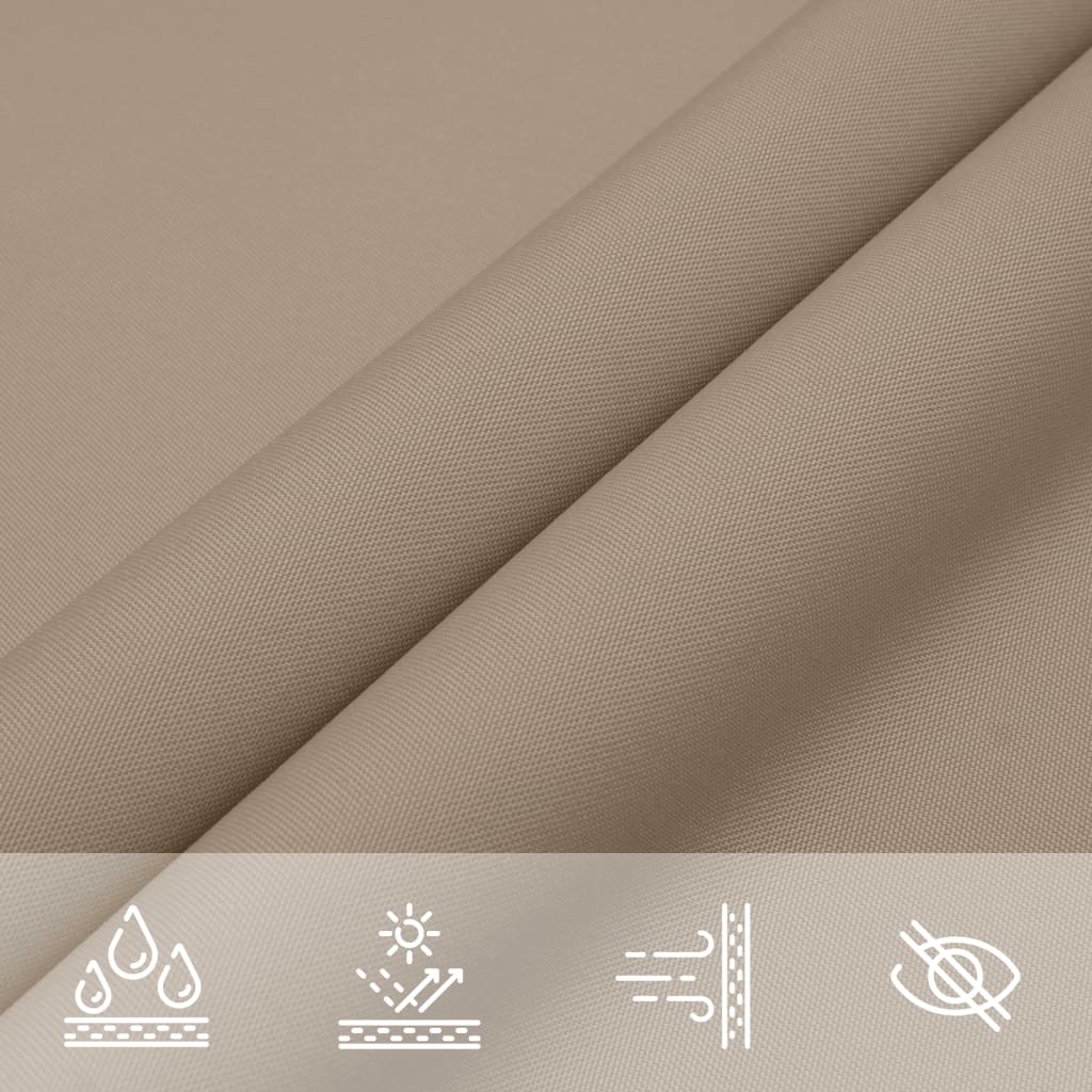 Sunshade Sail Oxford Fabric Triangular 5x5x5 m Taupe