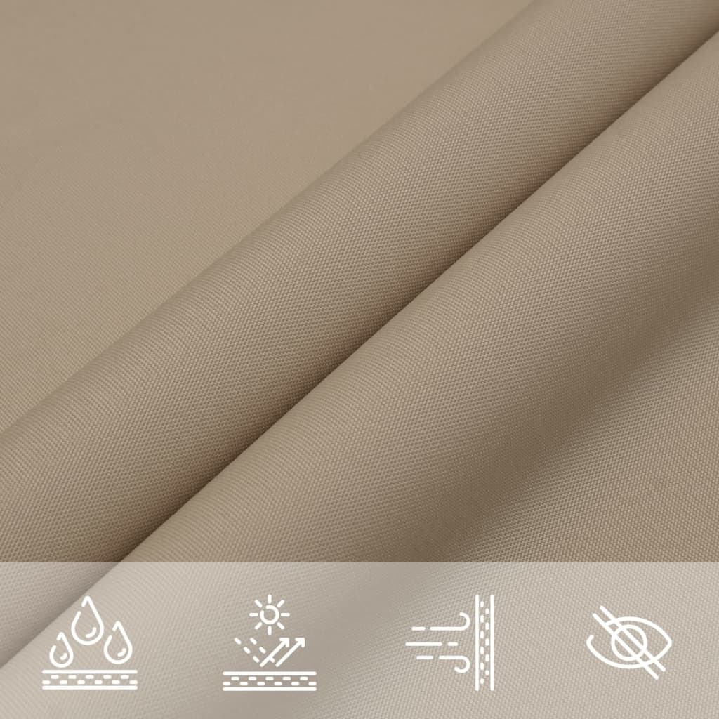 Sunshade Sail Oxford Fabric Triangular 4x5x6.4 m Taupe
