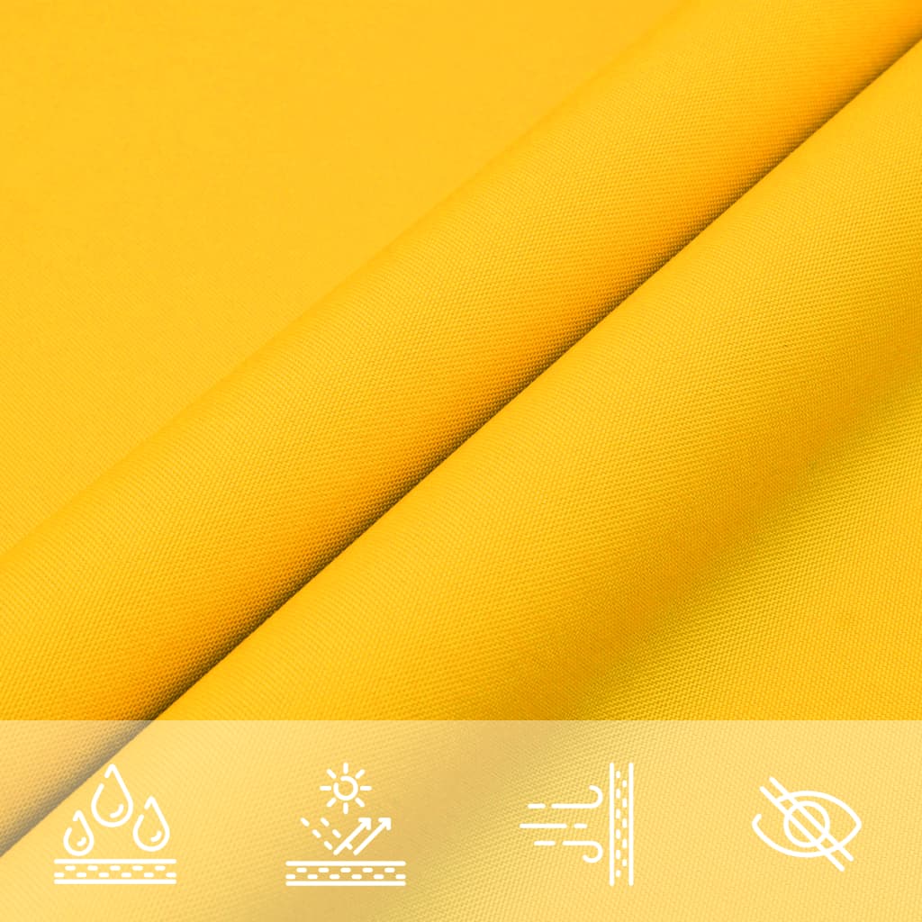 Sunshade Sail Oxford Fabric Triangular 4x5x5 m Yellow
